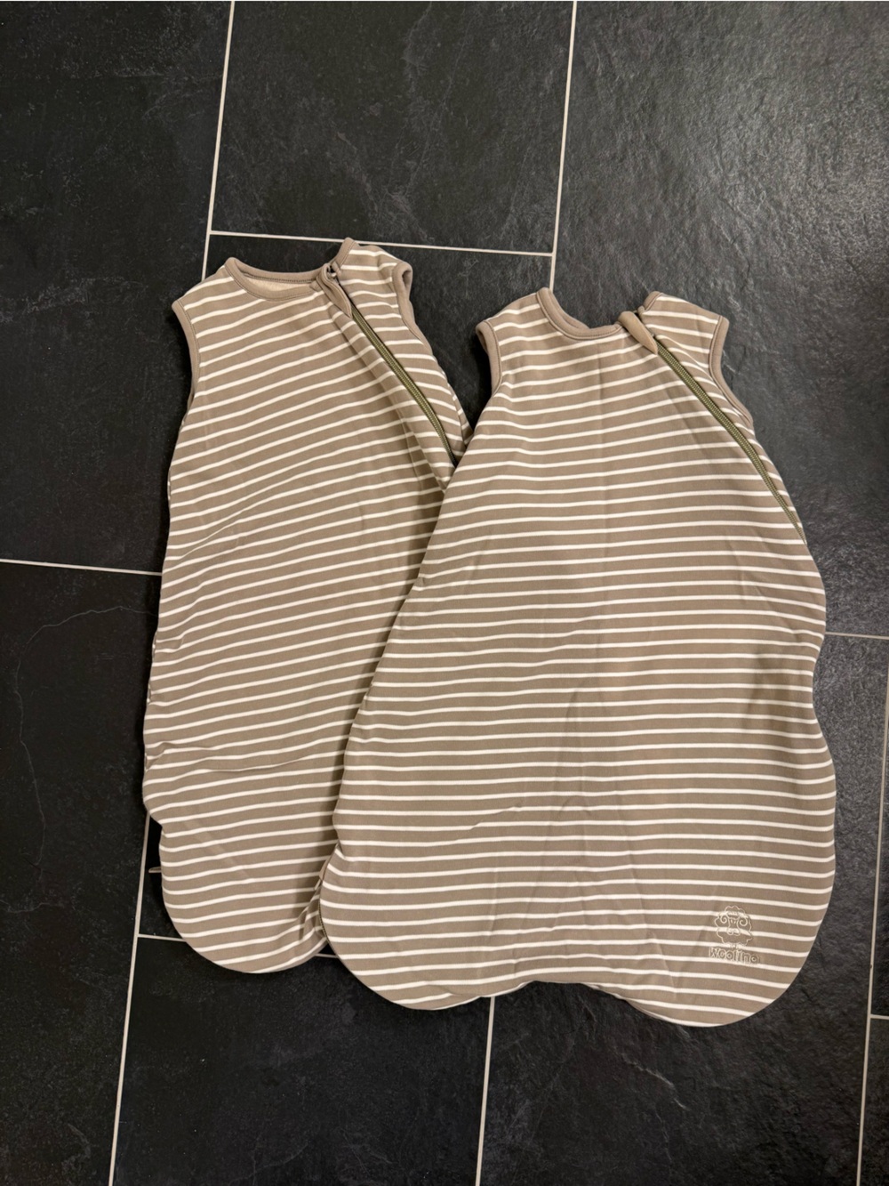Striped Taupe Baby Sleep Sack - Neutral Taupe- sold separately